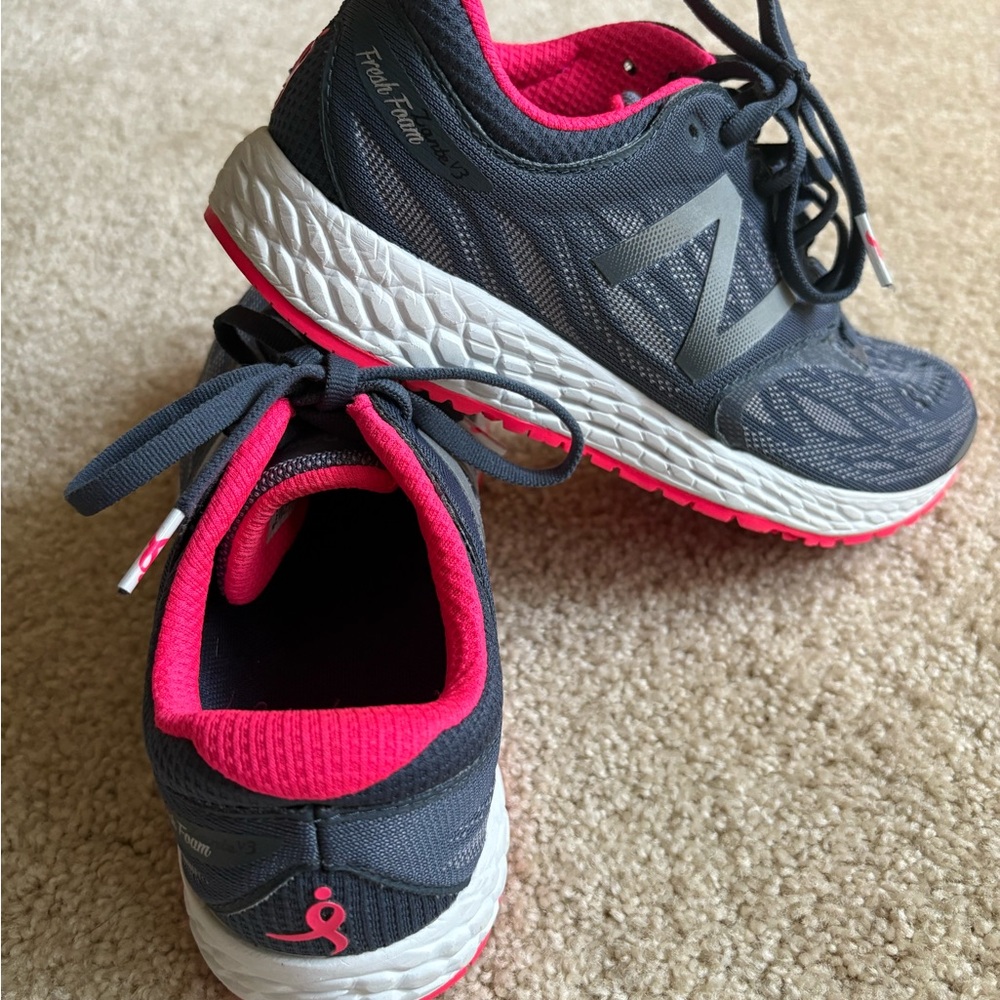 New Balance Gray and Pink Z3 Sneakers
